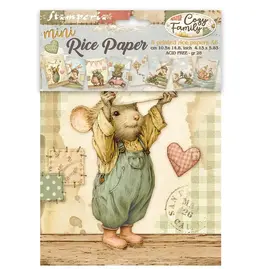 STAMPERIA STAMPERIA COZY FAMILY A6 MINI RICE PAPER 8/PK