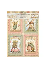 STAMPERIA STAMPERIA COZY FAMILY ASSORTED A4 RICE PAPER 6/PK