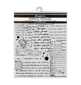 STAMPERIA STAMPERIA COZY FAMILY LETTERS 20x25cm STENCIL