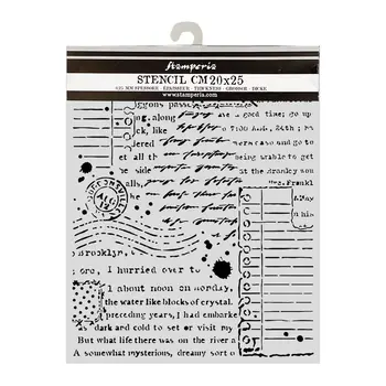 STAMPERIA STAMPERIA COZY FAMILY LETTERS 20x25cm STENCIL