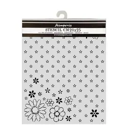 STAMPERIA STAMPERIA COZY FAMILY TOGETHER PATTERN 20x25cm STENCIL