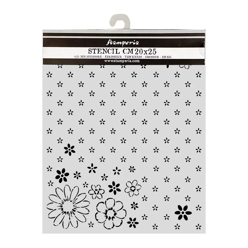 STAMPERIA STAMPERIA COZY FAMILY TOGETHER PATTERN 20x25cm STENCIL