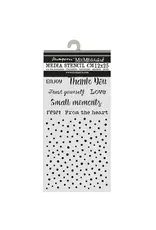 STAMPERIA STAMPERIA COZY FAMILY WRITINGS AND DOTS 12x25cm STENCIL