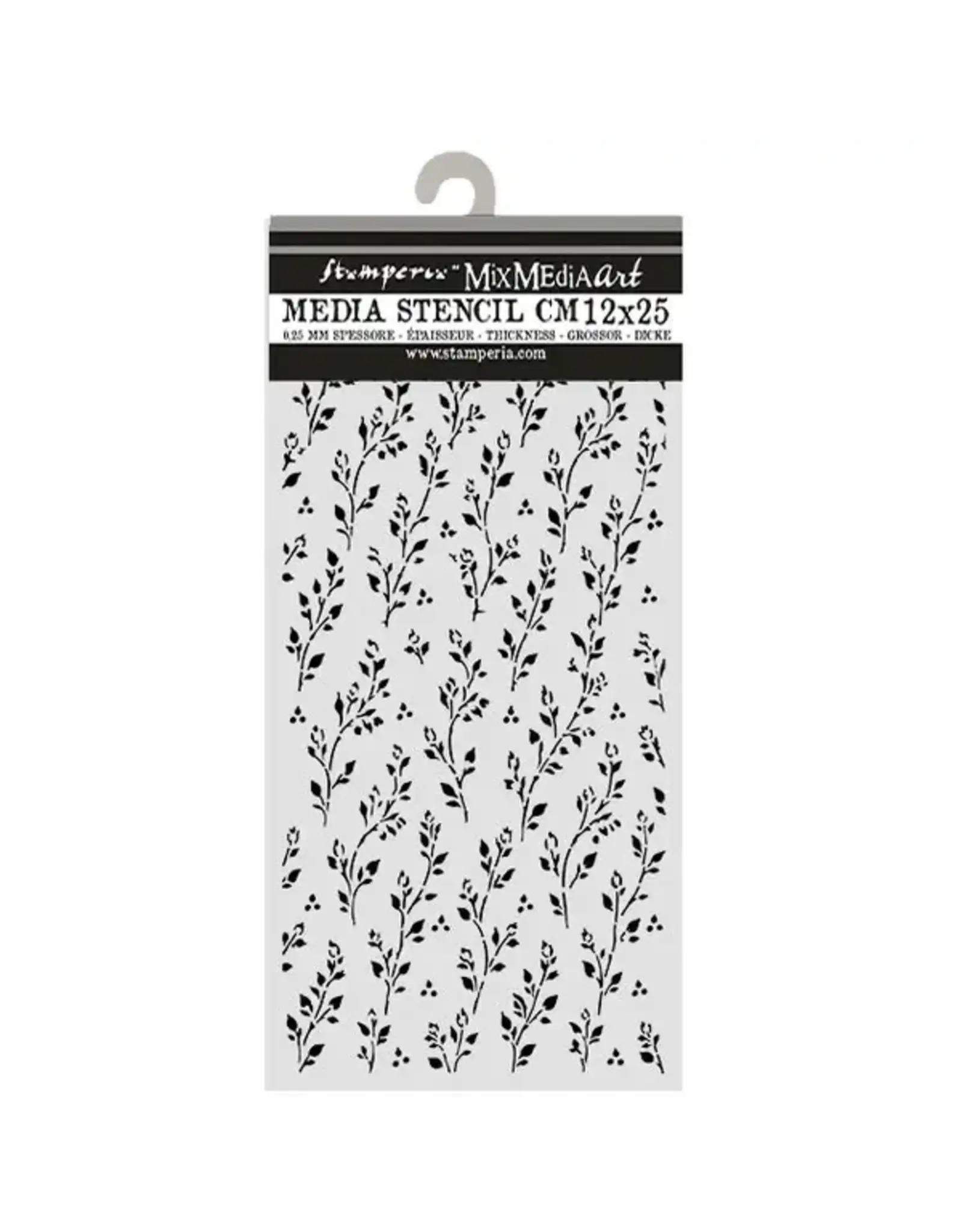 STAMPERIA STAMPERIA COZY FAMILY SPRIG PATTERN 12x25cm STENCIL