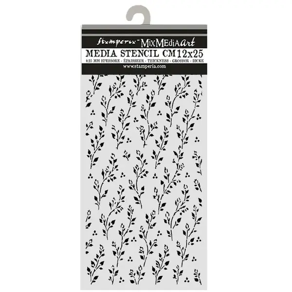 STAMPERIA STAMPERIA COZY FAMILY SPRIG PATTERN 12x25cm STENCIL