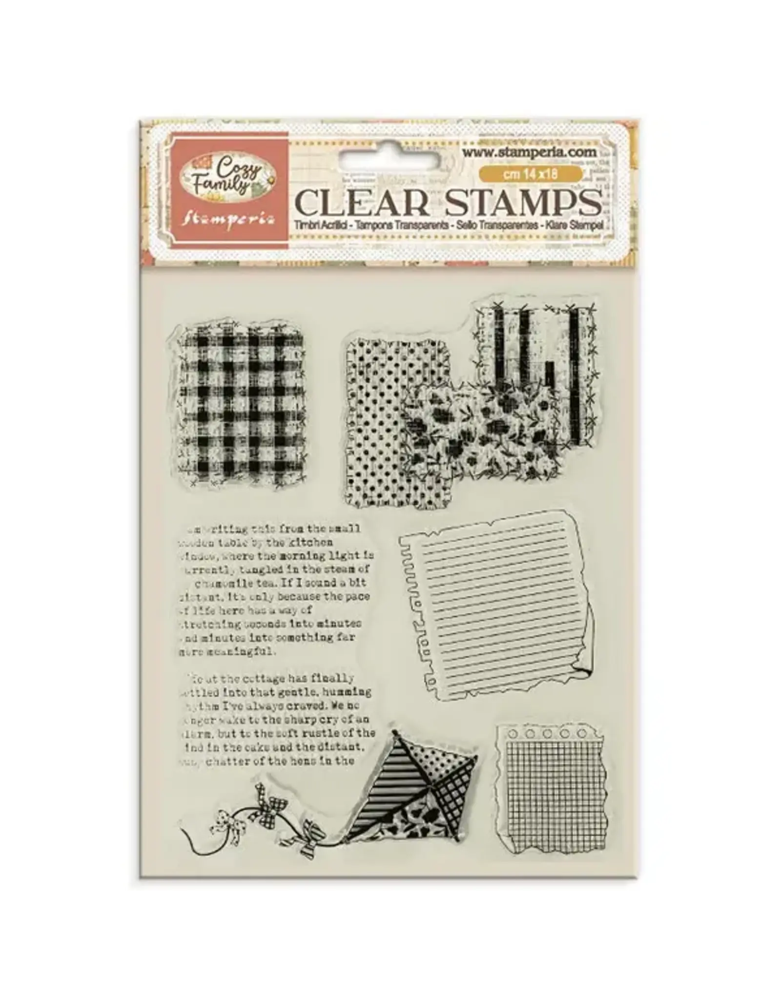 STAMPERIA STAMPERIA COZY FAMILY CLEAR STAMP SET