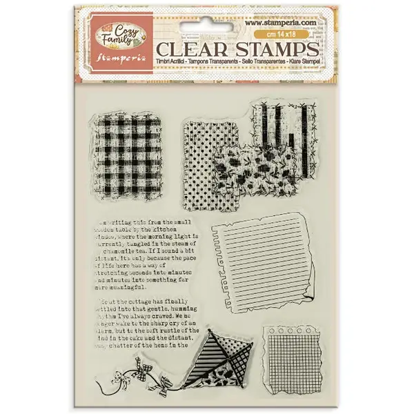 STAMPERIA STAMPERIA COZY FAMILY CLEAR STAMP SET