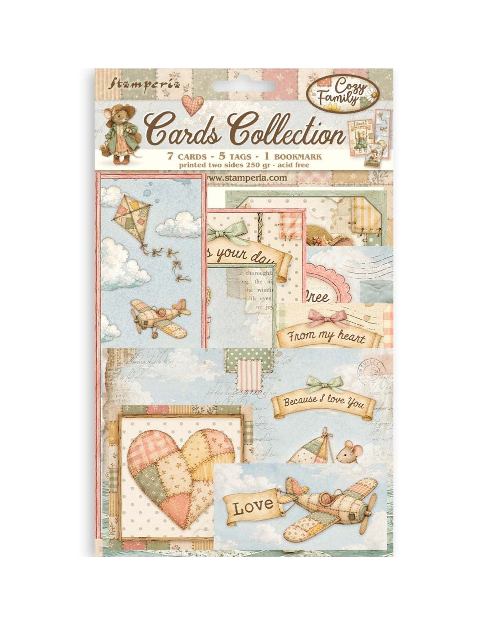 STAMPERIA STAMPERIA COZY FAMILY COLLECTION DE CARTES