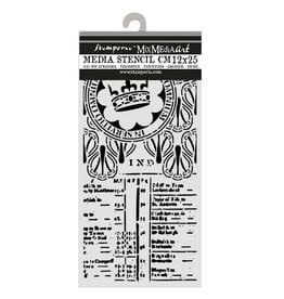 STAMPERIA STAMPERIA OUR WAY CROWN 12x25cm STENCIL