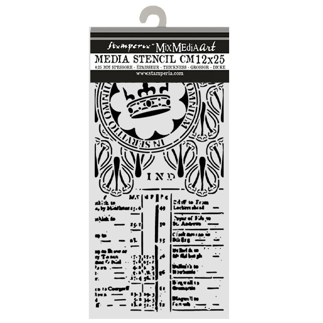 STAMPERIA STAMPERIA OUR WAY CROWN 12x25cm STENCIL