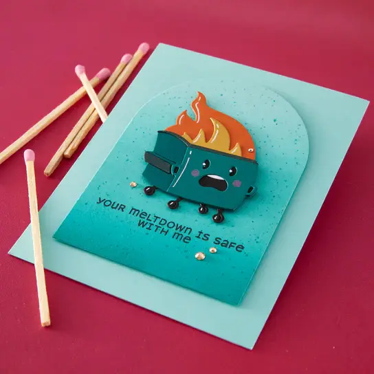 SPELLBINDERS SPELLBINDERS DUMPSTER FIRE CLEAR STAMP & DIE SET