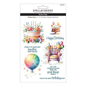 SPELLBINDERS SPELLBINDERS BIRTHDAY CHEERS RUB-ON TRANSFERS