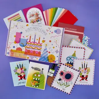SPELLBINDERS SPELLBINDERS JUST ADD CAKE BIRTHDAY CARDMAKING KIT
