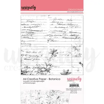 UNIQUELY CREATIVE UNIQUELY CREATIVE BOTANICA A4 CREATIVE PAPER 5/PK
