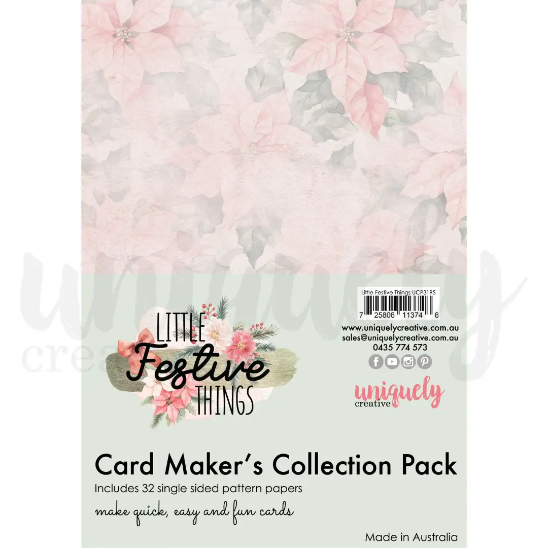 UNIQUELY CREATIVE UNIQUELY CREATIVE LITTLE FESTIVE THINGS CRÉATEUR DE CARTES COLLECTION