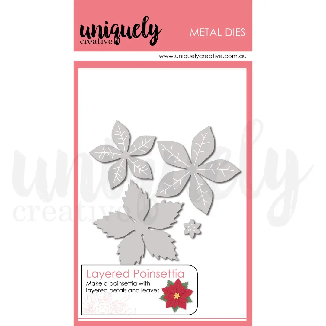 UNIQUELY CREATIVE UNIQUELY CREATIVE POINSETTIA ENSEMBLE DE MATRICES DE DÉCOUPE