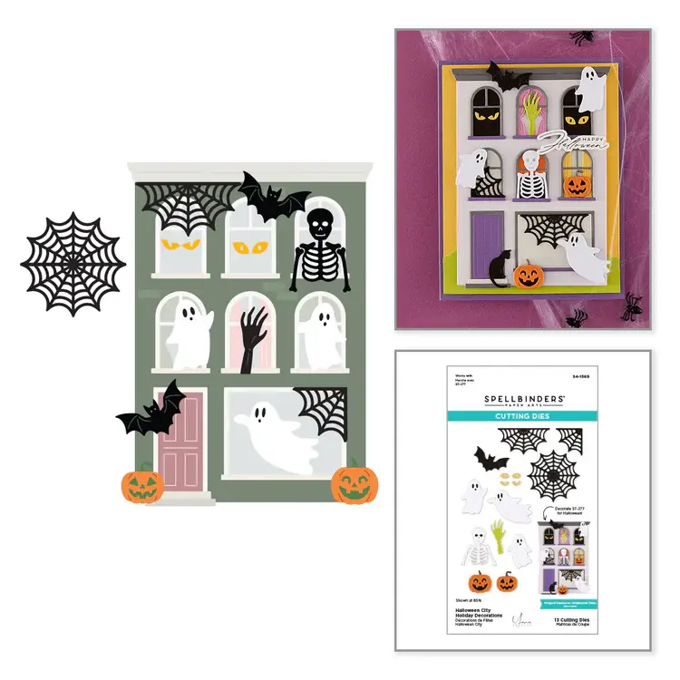 SPELLBINDERS SPELLBINDERS YANA SMAKULA DÉCORATIONS DE FÊTES HALLOWEEN CITY ENSEMBLE DE MATRICES DE DÉCOUPE