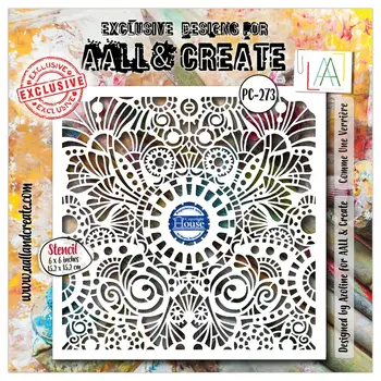 AALL & CREATE AALL & CREATE AZ LINE #273 COMME UNE VERRIÈRE 6X6 POCHOIR