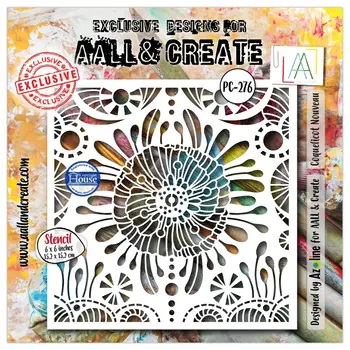 AALL & CREATE AALL & CREATE AZ LINE #276 COQUELICOT NOUVEAU 6X6 POCHOIR