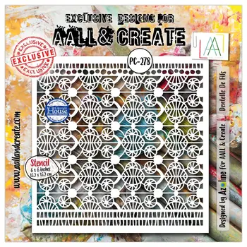 AALL & CREATE AALL & CREATE AZ LINE #278 DENTELLE DE FILS 6X6 POCHOIR