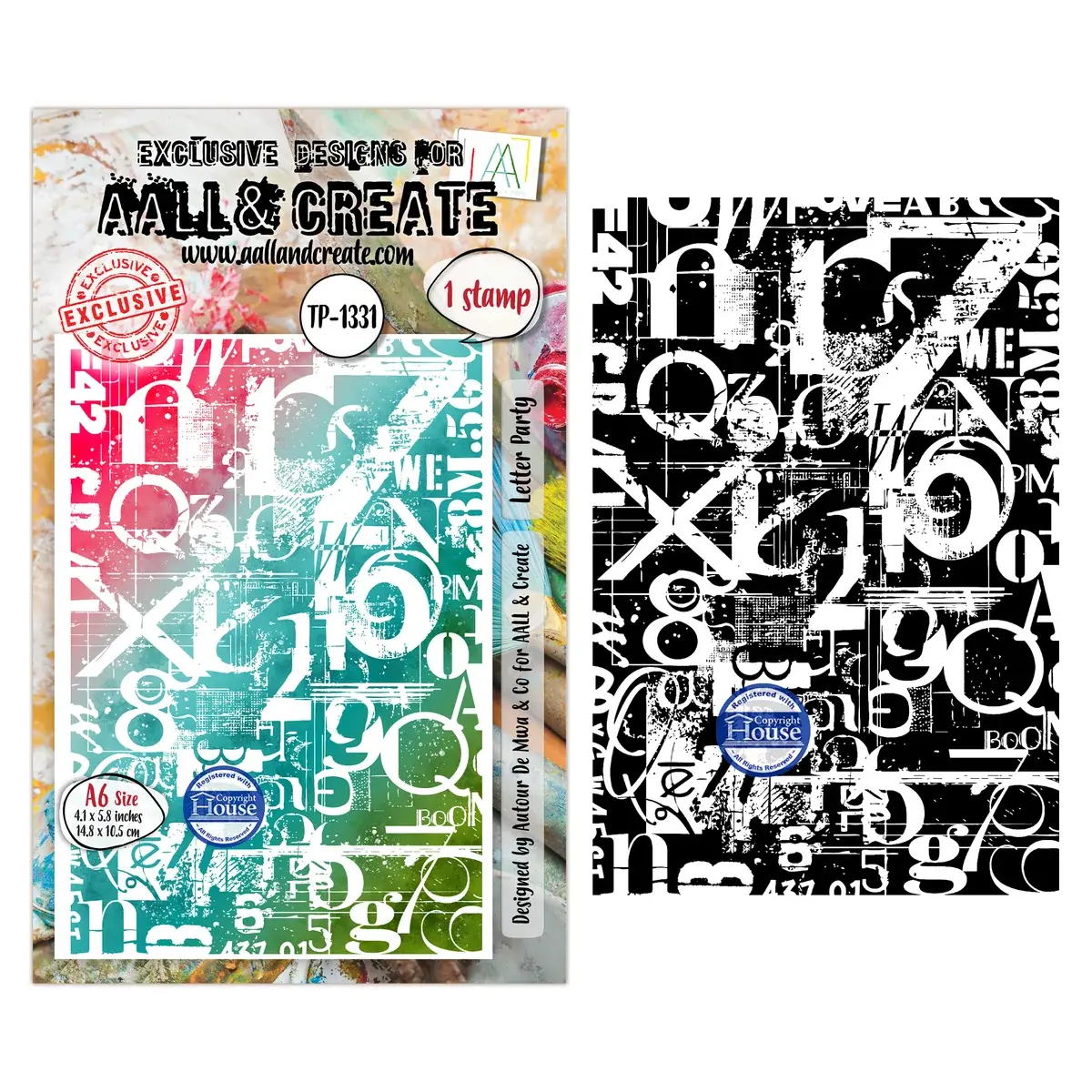 AALL & CREATE AALL & CREATE AUTOUR DE MWA #1331 SOIRÉE LETTRES A5 TAMPON CLAIR