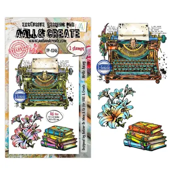 AALL & CREATE AALL & CREATE AUTOUR DE MWA #1346 WRITE AWAY A6 CLEAR STAMP SET