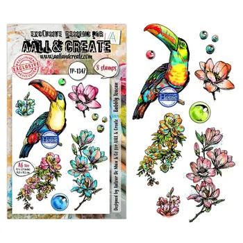 AALL & CREATE AALL & CREATE AUTOUR DE MWA #1347 TOUCAN PÉTILLANT A6 ENSEMBLE DE TAMPONS CLAIRS