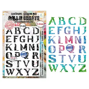 AALL & CREATE AALL & CREATE AUTOUR DE MWA #1332 SCRIBBLE SPLASH A5 CLEAR STAMP SET