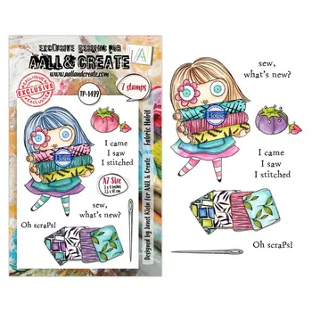 AALL & CREATE AALL & CREATE JANET KLEIN #1499 FABRIC HABIT A7 CLEAR STAMP SET