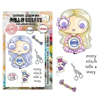 AALL & CREATE AALL & CREATE JANET KLEIN #1501 THE STITCHER A7 CLEAR STAMP SET