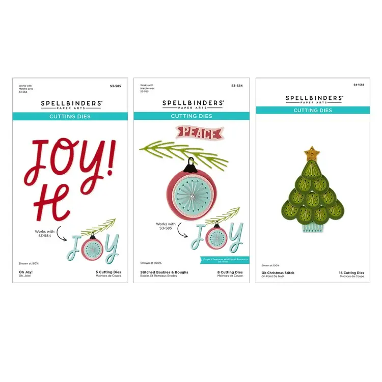 SPELLBINDERS SPELLBINDERS OH CHRISTMAS STITCH I WANT IT ALL! BUNDLE