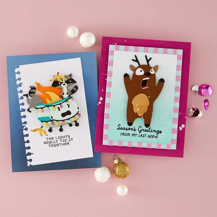 SPELLBINDERS SPELLBINDERS MERRY MAYHEM CLEAR STAMP & DIE BUNDLE