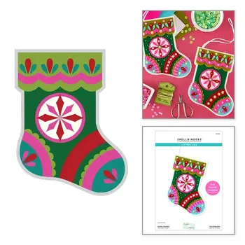 SPELLBINDERS SPELLBINDERS LOLLI & GRACE FESTIVE STOCKING ETCHED DIE SET
