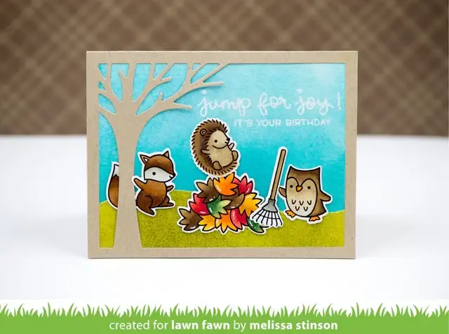 LAWN FAWN LAWN FAWN LEAFY TREE BACKDROP: LANDSCAPE DIE SET