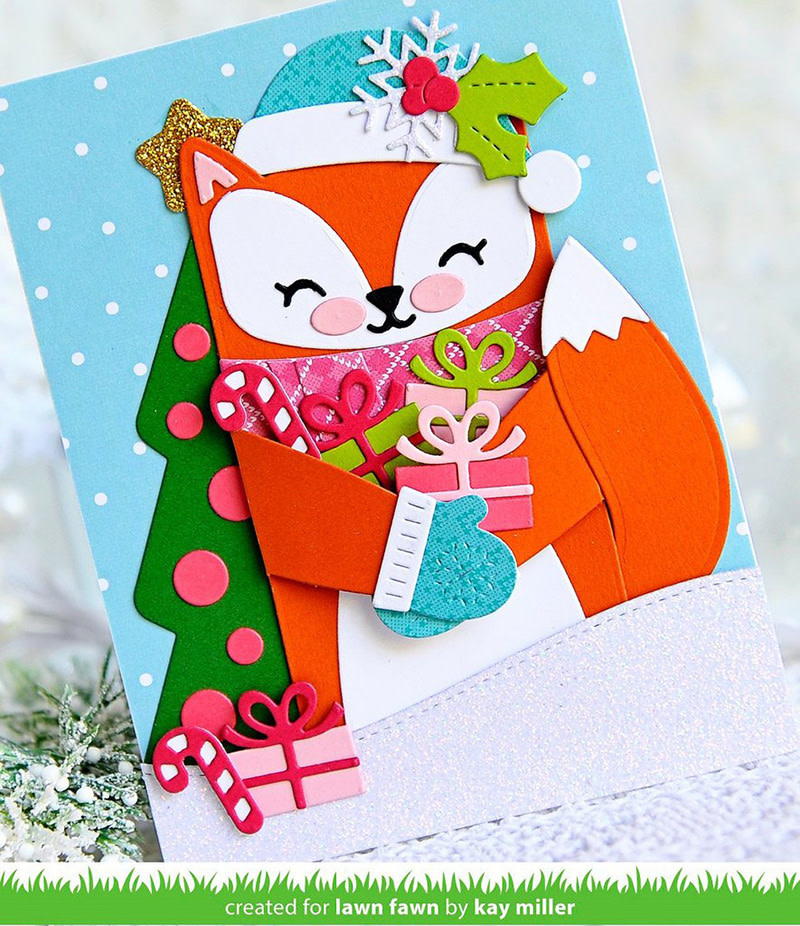 LAWN FAWN LAWN FAWN WOODLAND CRITTER HUGGERS WINTER ADD ON DIE SET