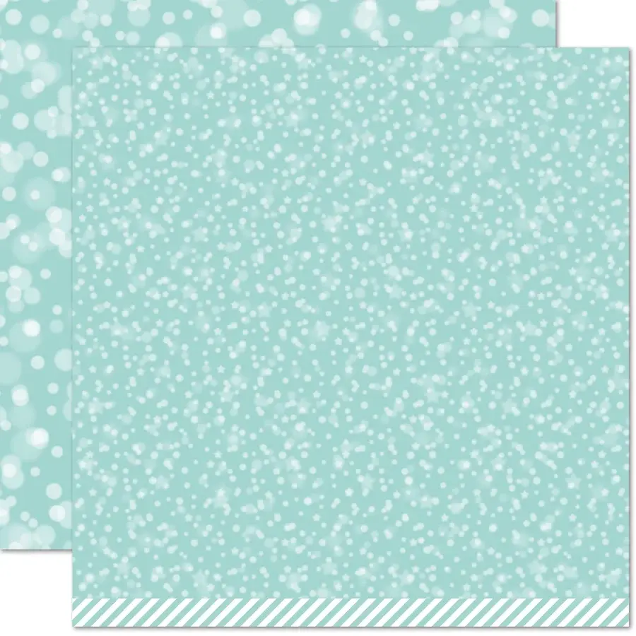 LAWN FAWN LAWN FAWN ICE BLUE BOKEH 12x12 CARDSTOCK