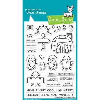 LAWN FAWN LAWN FAWN PENGUIN PARTY CLEAR STAMP SET