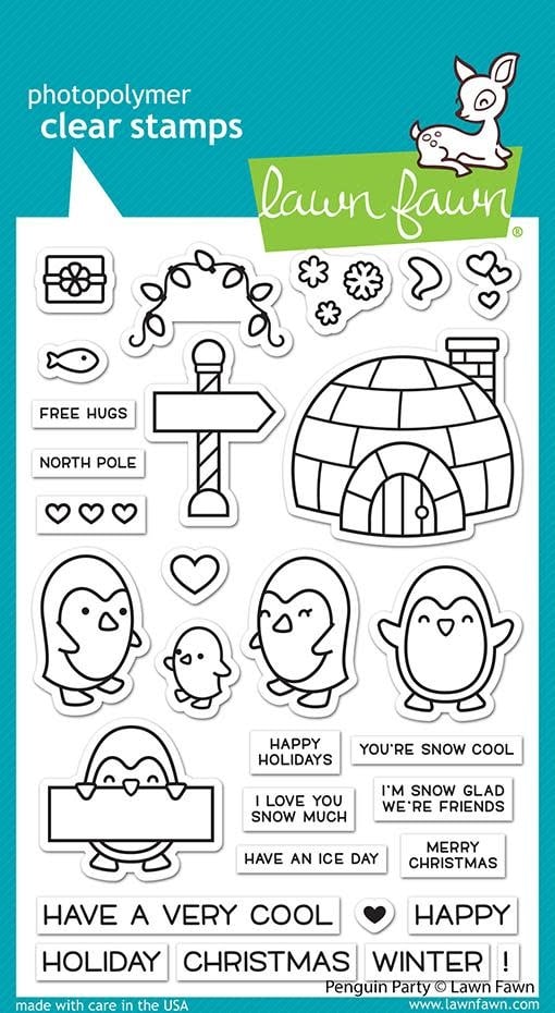 LAWN FAWN LAWN FAWN PENGUIN PARTY CLEAR STAMP SET