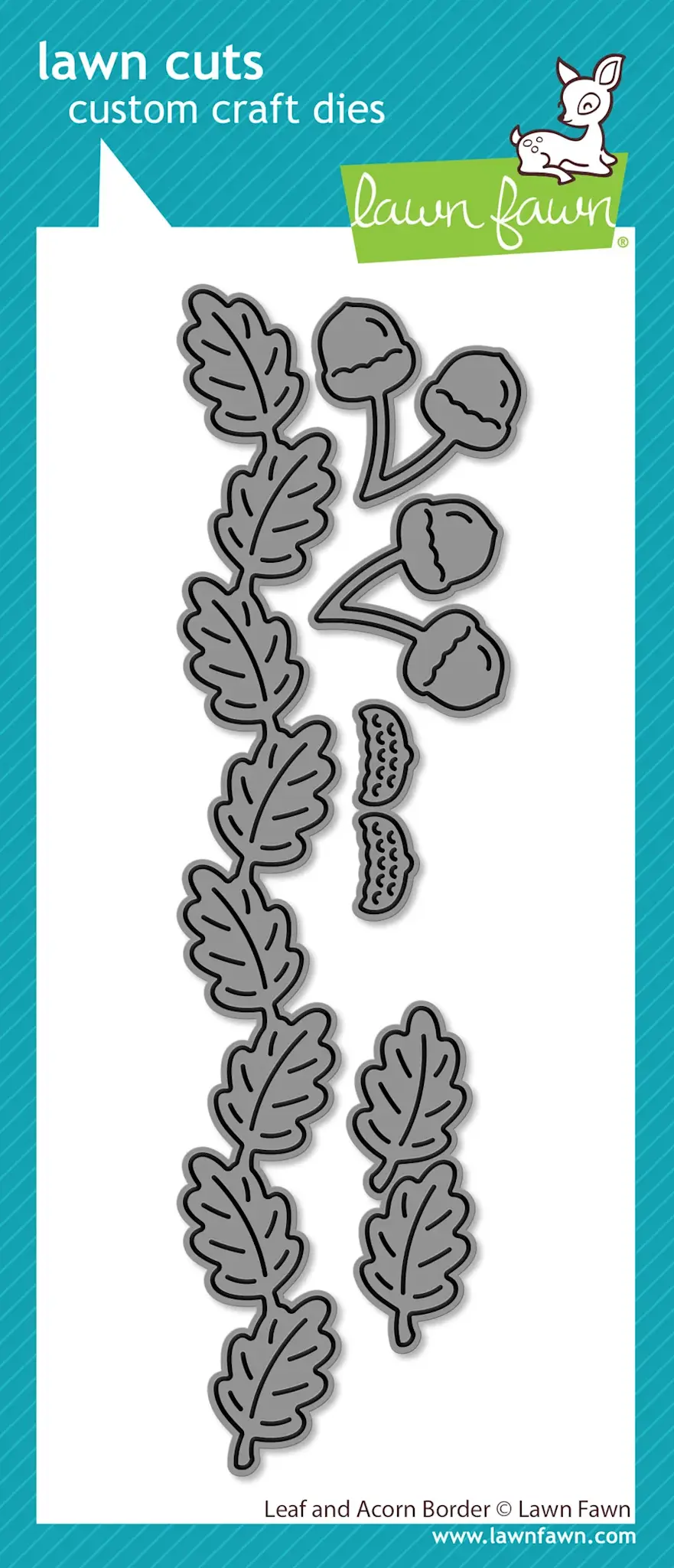 LAWN FAWN LAWN FAWN LEAF AND ACORN BORDER DIE SET