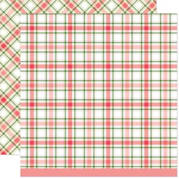 LAWN FAWN LAWN FAWN LET IT SHINE HOLIDAY PLAIDS GINGER SNAP 12x12 CARDSTOCK