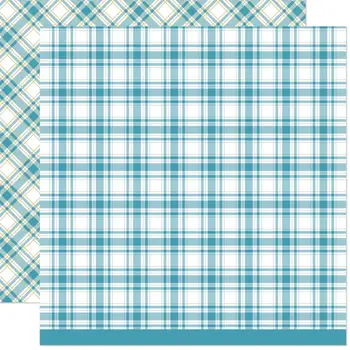 LAWN FAWN LAWN FAWN LET IT SHINE HOLIDAY PLAIDS FROSTED FLURRIES 12x12 CARDSTOCK