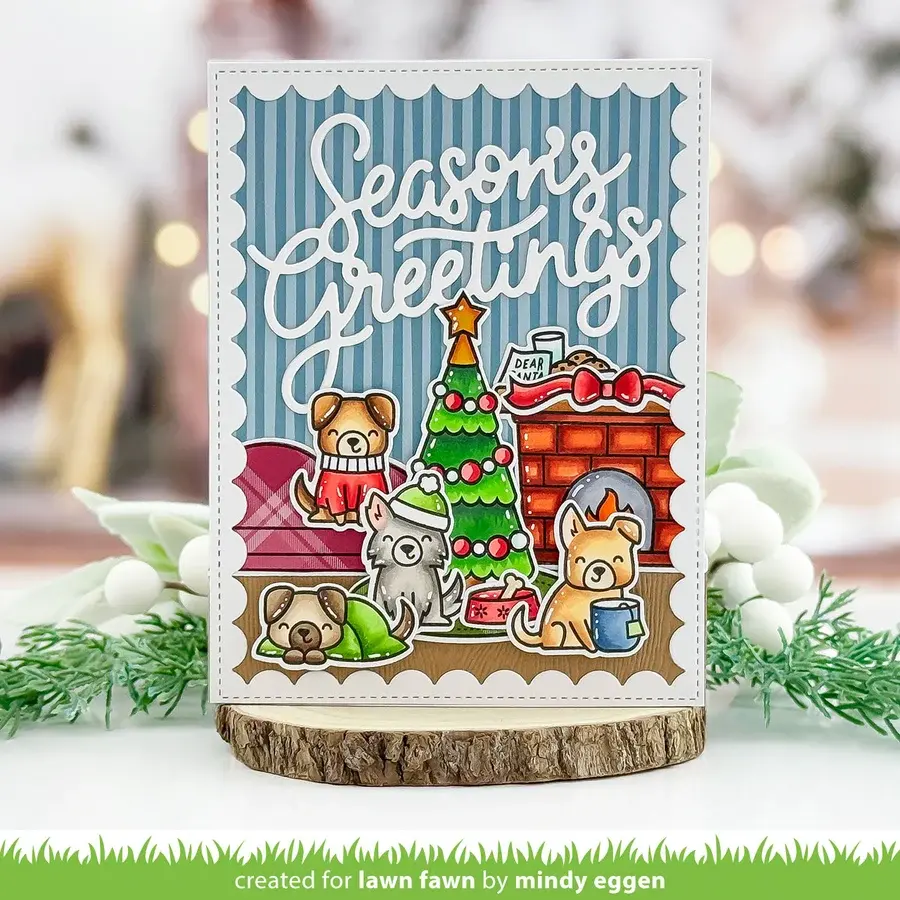 LAWN FAWN LAWN FAWN COZY DOGS CLEAR STAMP SET