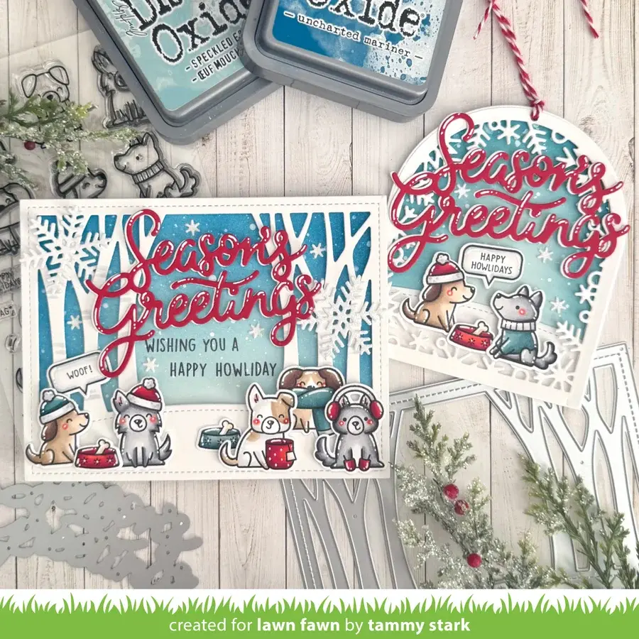 LAWN FAWN LAWN FAWN COZY DOGS CLEAR STAMP SET