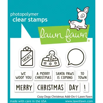 LAWN FAWN LAWN FAWN COZY DOGS CHRISTMAS ADD-ON CLEAR STAMP SET