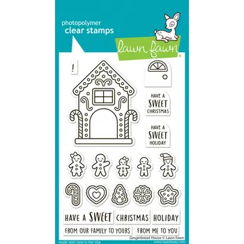 LAWN FAWN LAWN FAWN GINGERBREAD HOUSE CLEAR STAMP SET