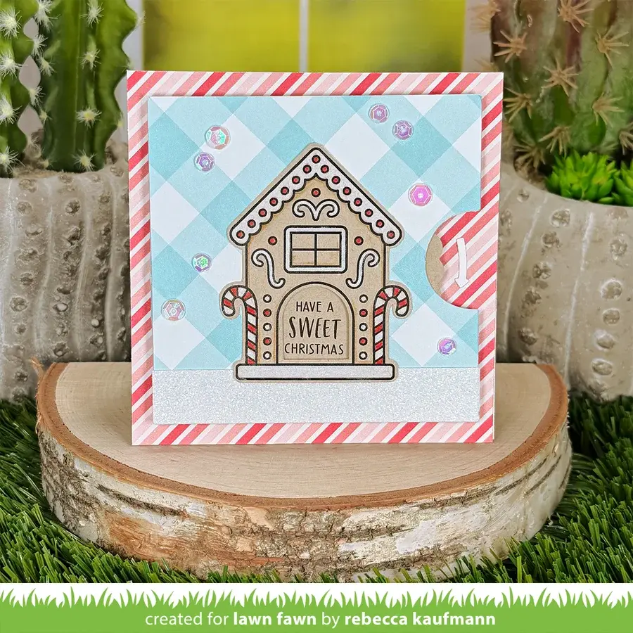 LAWN FAWN LAWN FAWN GINGERBREAD HOUSE CLEAR STAMP SET
