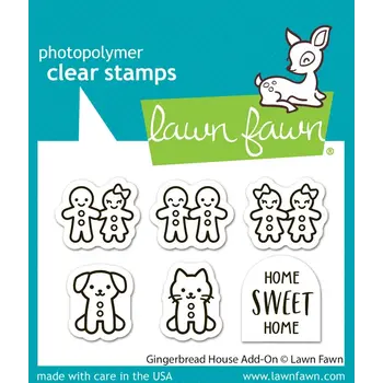 LAWN FAWN LAWN FAWN GINGERBREAD HOUSE ADD-ON CLEAR STAMP SET