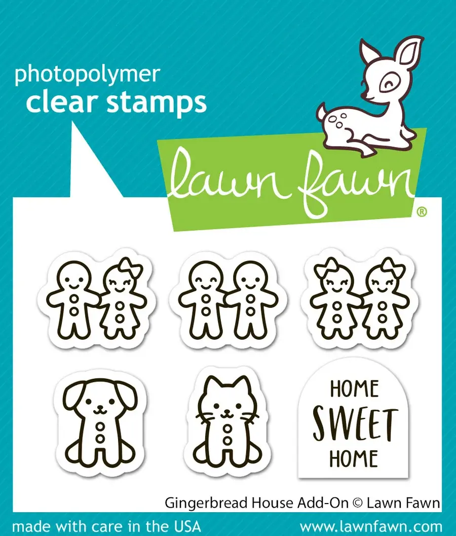 LAWN FAWN LAWN FAWN GINGERBREAD HOUSE ADD-ON CLEAR STAMP SET