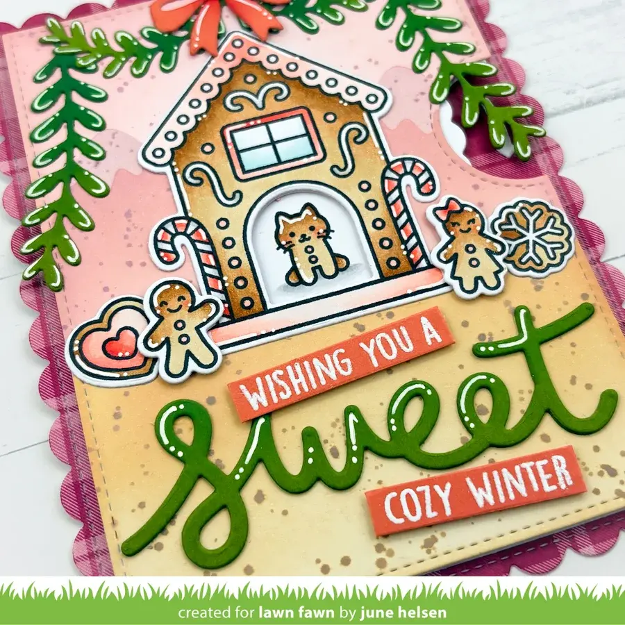 LAWN FAWN LAWN FAWN GINGERBREAD HOUSE ADD-ON CLEAR STAMP SET