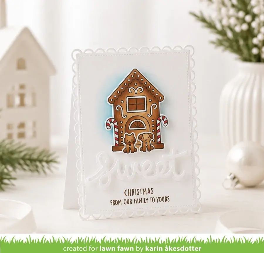 LAWN FAWN LAWN FAWN GINGERBREAD HOUSE ADD-ON CLEAR STAMP SET